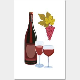 Red wine Posters and Art